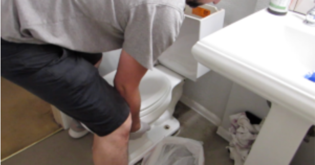 Remove old toilet