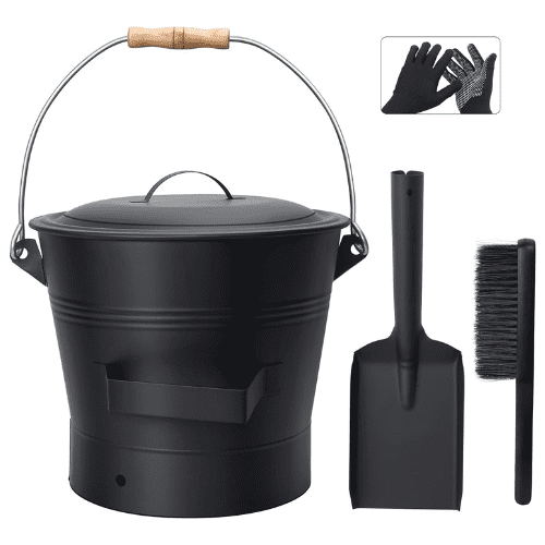 Wood Fireplace Maintenance Ash Bucket Kit