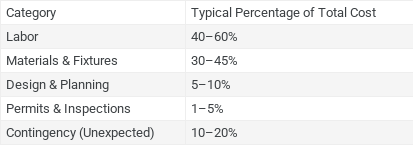 Bathroom Remodel Labor Cost Percentages