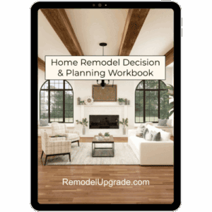 home remodel planning workbook with renovation checklist and remodel budget worksheet for homeowners