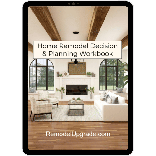 home remodel planning workbook with renovation checklist and remodel budget worksheet for homeowners